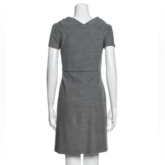 Prada Gray V-Neck Midi Dress - Authentic - Picture 3 of 7